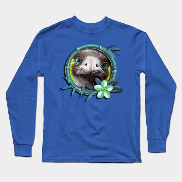 Hello Strich! #Blue Long Sleeve T-Shirt by Pea Nuts